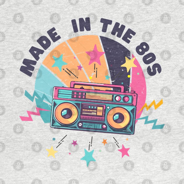 Made in the 80s Vintage Sunset Art by hippohost